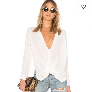 Krisa Revolve Twist Front Blouse